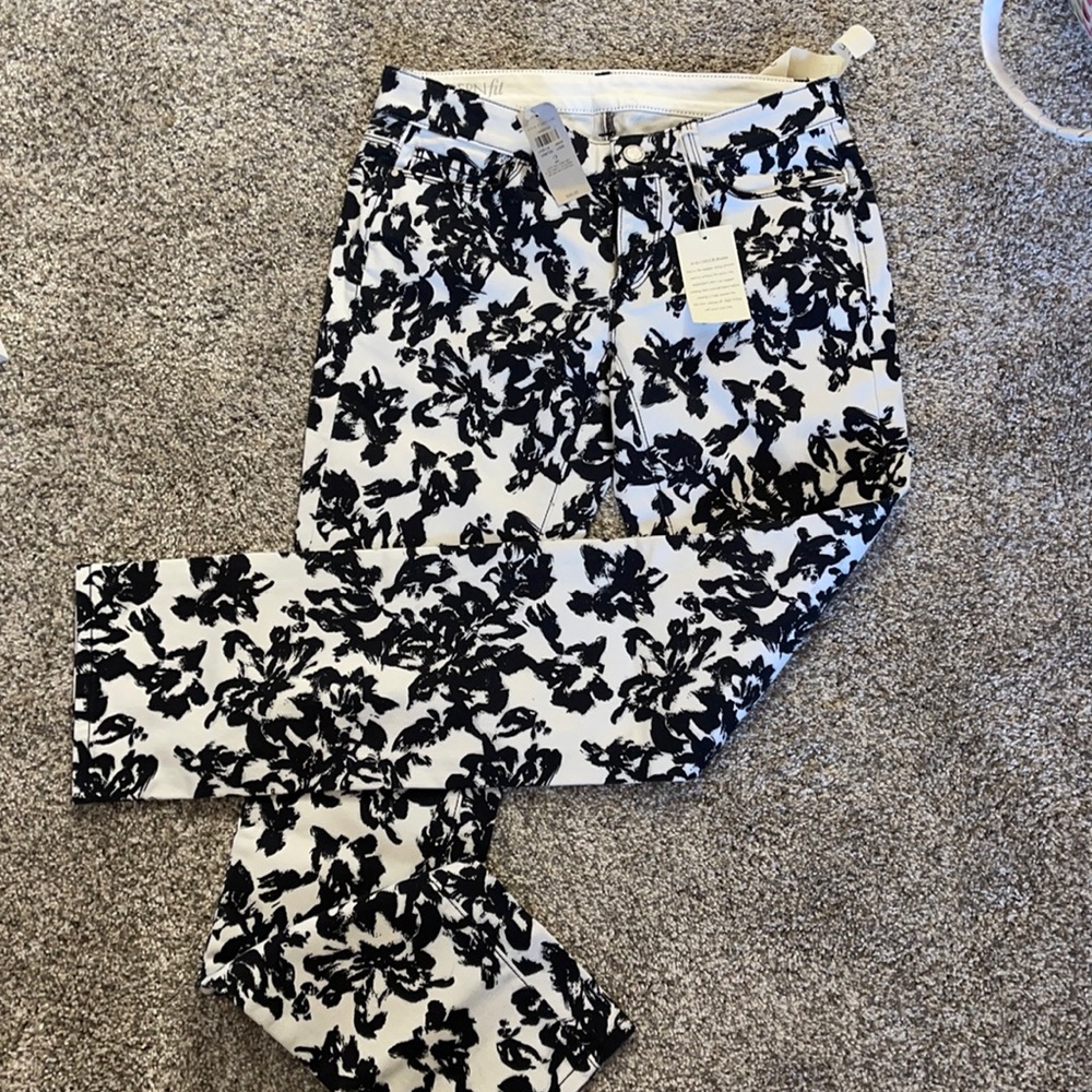 Ann Taylor Flowered Slim Pant